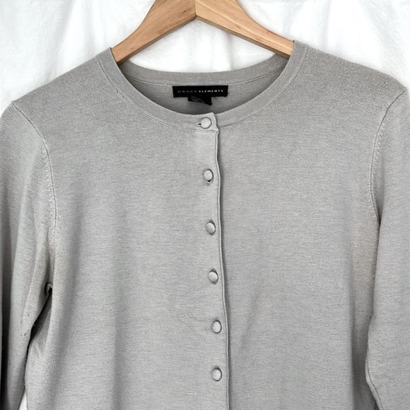 Grace Elements gray cardigan size medium - Picture 5 of 5